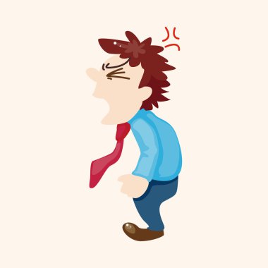 Ofis çalışanları kızgın Tema öğeleri 