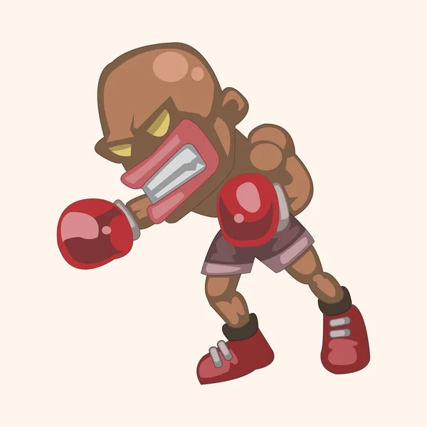Boxer éléments de thème — Image vectorielle