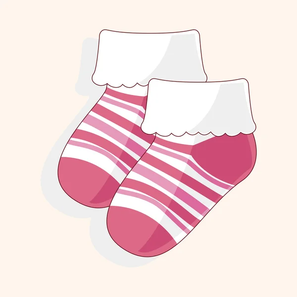Baby sokken thema-elementen — Wektor stockowy