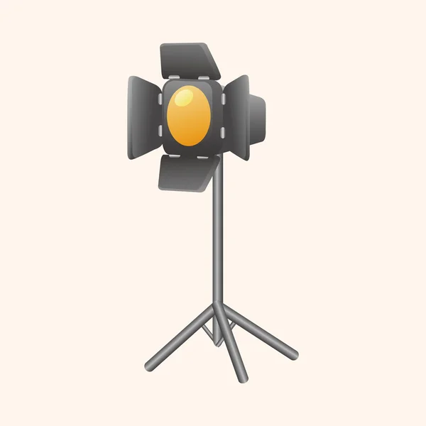 Camera light stand theme elements — Stock Vector