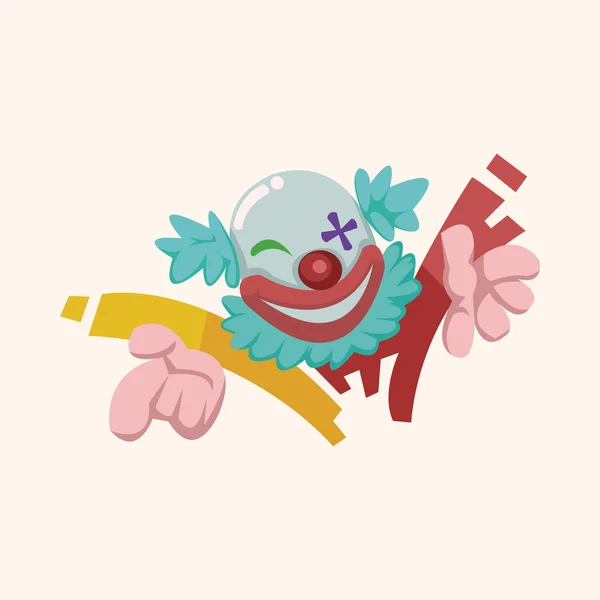 Circus thema clown-elementen — Stockvector