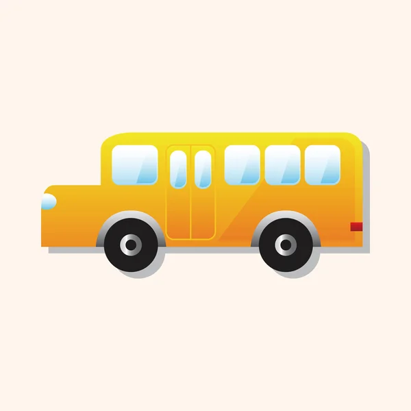 Ônibus escolar elementos temáticos — Vetor de Stock