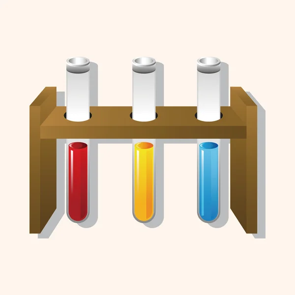 Provrör och bägare temaelement — Stock vektor