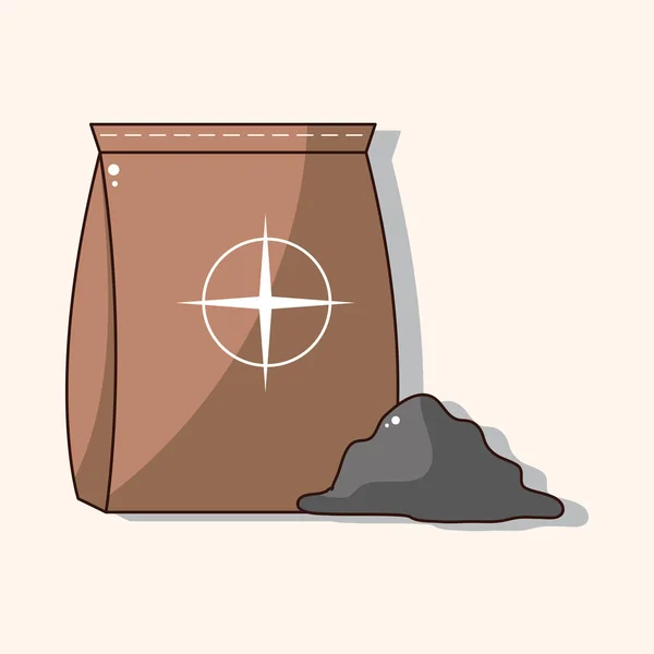 Éléments thème sac de ciment — Image vectorielle