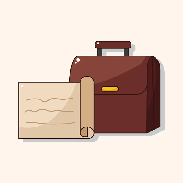 Elementos del tema del maletín — Vector de stock