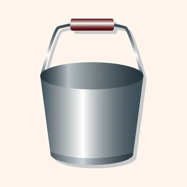 Vodní prvky motivů kbelík — Stockový vektor