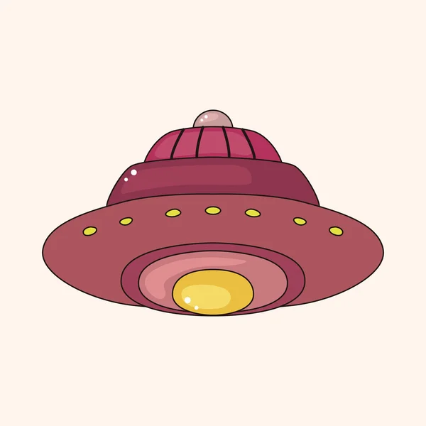 Elementi a tema ufo — Vettoriale Stock