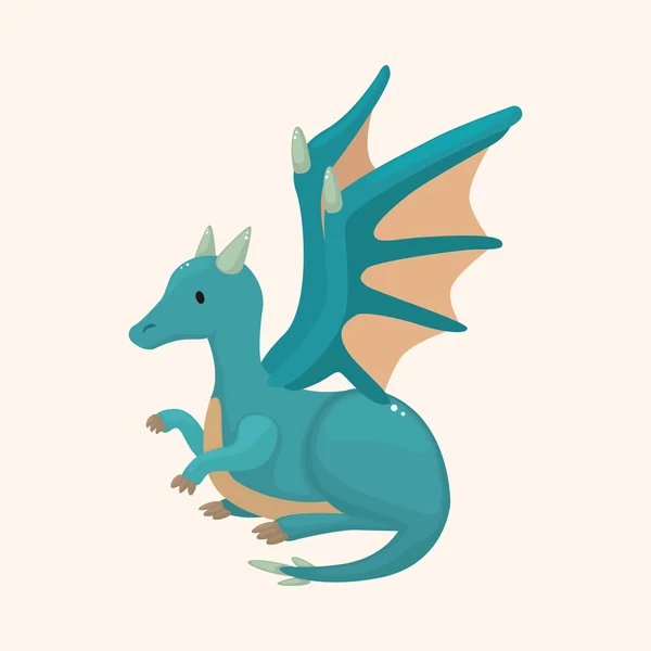 Dragón tema elementos — Vector de stock