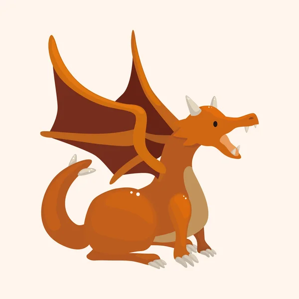 Dragón tema elementos — Vector de stock