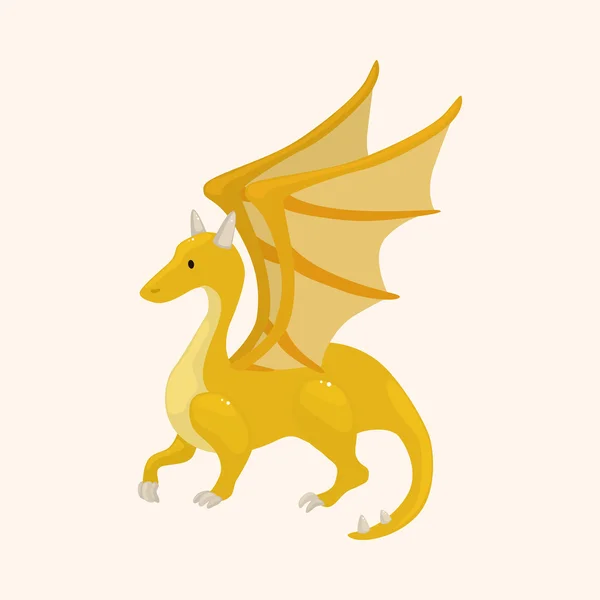 Dragón tema elementos — Vector de stock