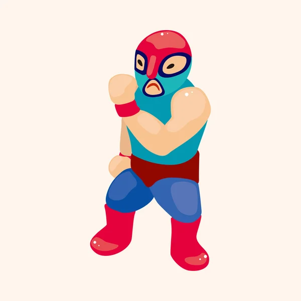 Wrestler-Themenelemente — Stockvektor