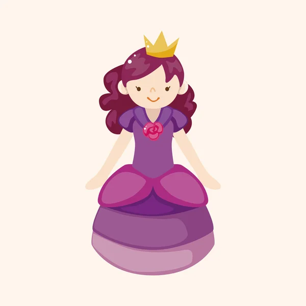 Königliches Thema Prinzessin Elemente — Stockvektor
