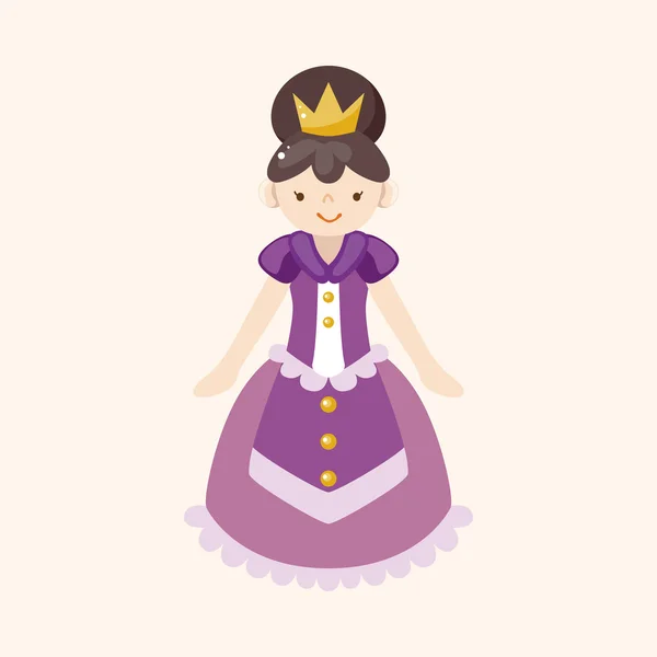 Royal theme princess elements — Stock Vector