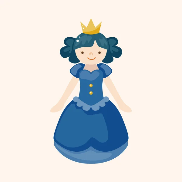 Elementos de princesa tema real — Vector de stock