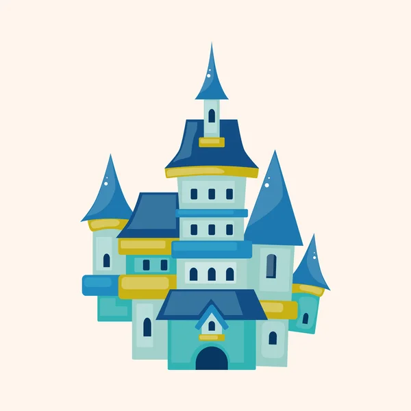 Elemen tema castle - Stok Vektor