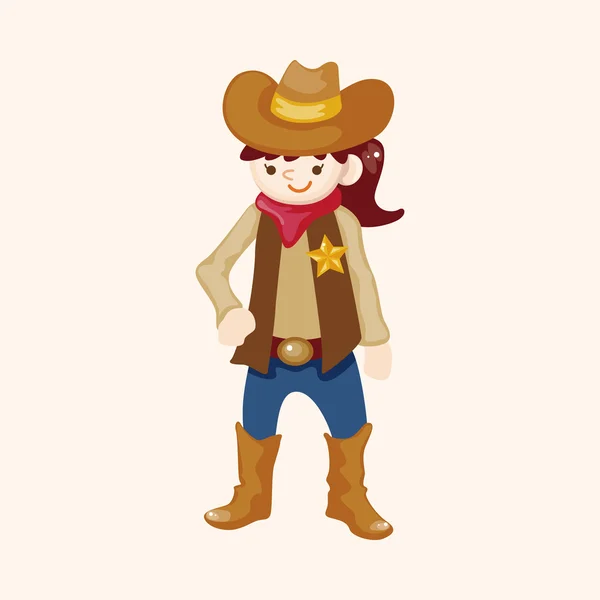 Cowboy elementos temáticos — Vetor de Stock