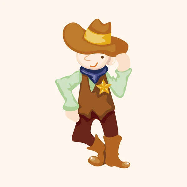 Cowboy temaelement — Stock vektor