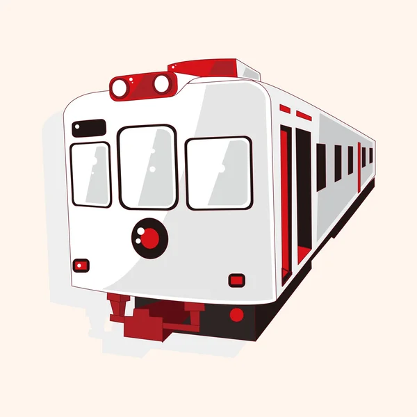 Elementi di trasporto treno tema — Vettoriale Stock