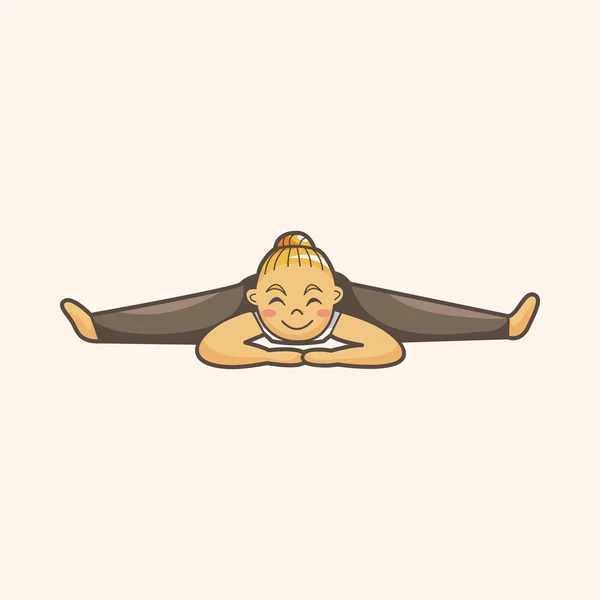 Yoga thema-elementen — Stockvector