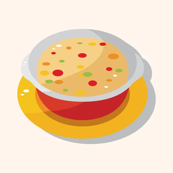 Elementos temáticos sopa de sopa de sopa de maíz — Vector de stock