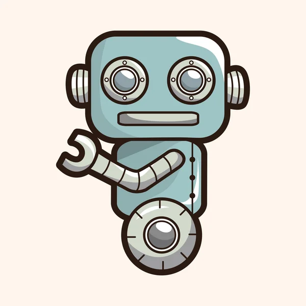 Éléments de thème robot — Image vectorielle