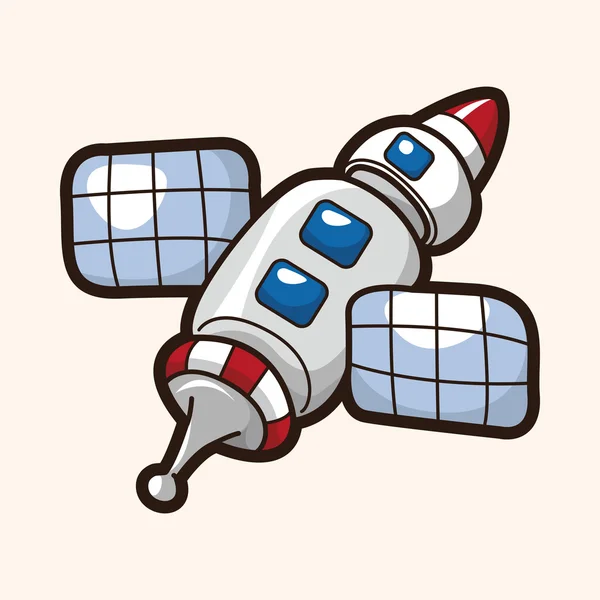 Éléments thème vaisseau spatial — Image vectorielle