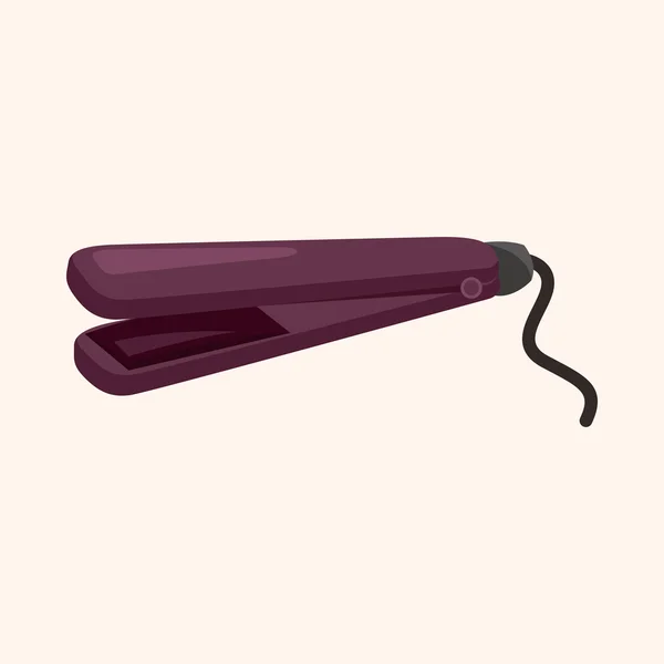 헤어 제품 테마 머리카락 straightener 요소 — 스톡 벡터