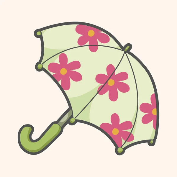 Eléments de thème parapluie — Image vectorielle