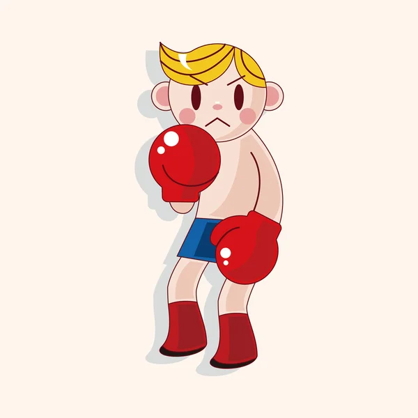 拳击手主题元素 — 图库矢量图片