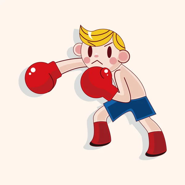 拳击手主题元素 — 图库矢量图片