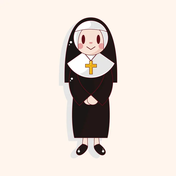 Pastor och nunna temaelement — Stock vektor