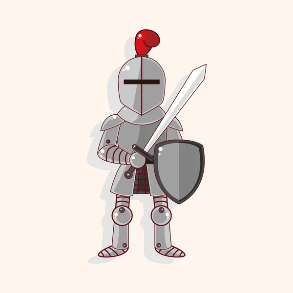 Éléments thème chevalier — Image vectorielle