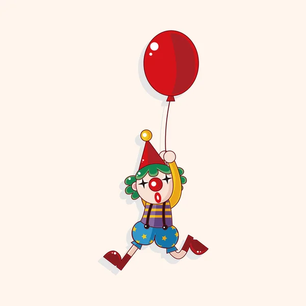 Clown elementi a tema — Vettoriale Stock