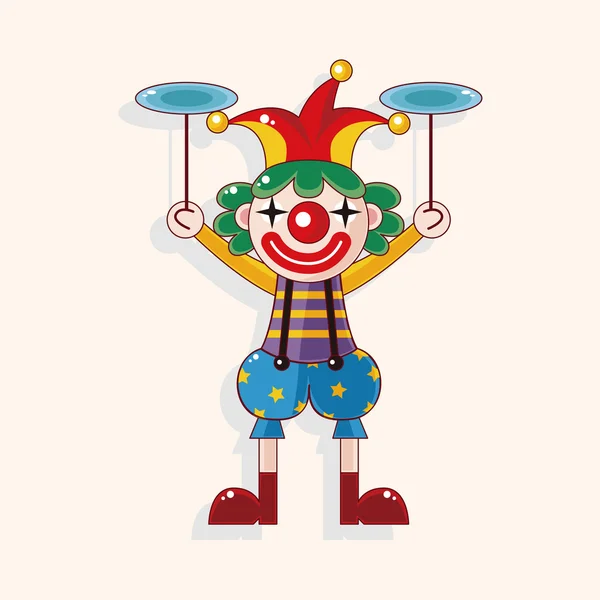 Clowns Themenelemente — Stockvektor