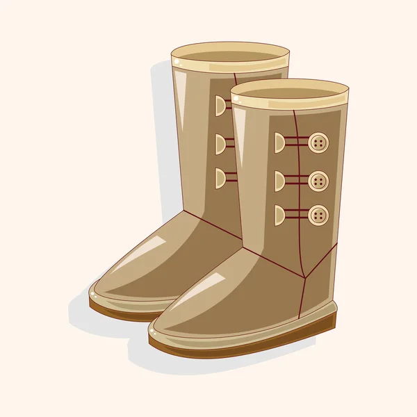Schoenen boot stijl thema-elementen — Stockvector