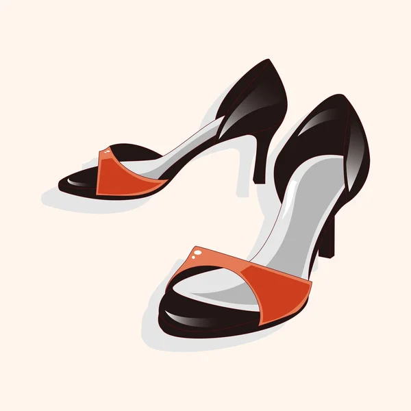 Zapatos de tacón alto estilo tema elementos — Vector de stock