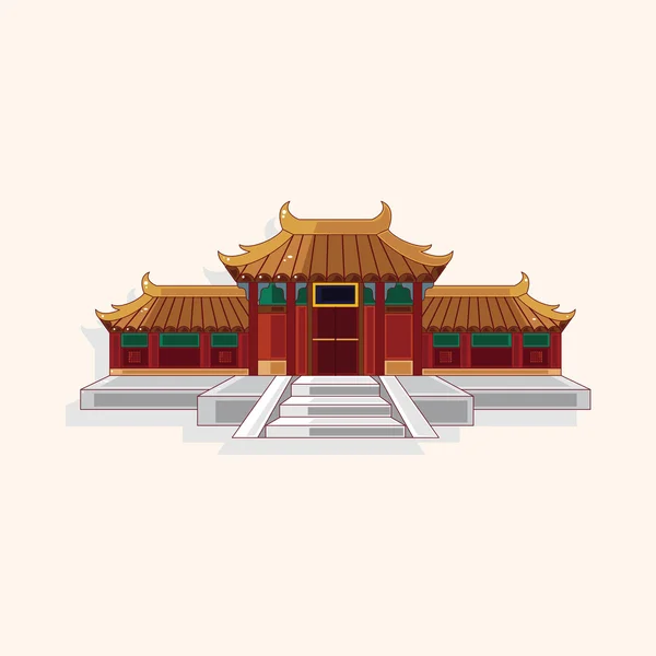 Elementos del tema de construcción chino — Vector de stock