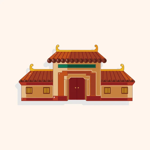 Китайська будівельних елементів теми — стоковий вектор