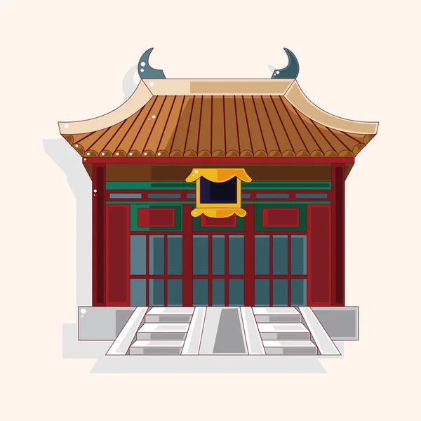 Éléments de thème bâtiment chinois — Image vectorielle