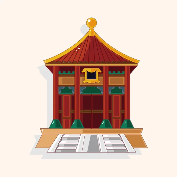 Éléments de thème bâtiment chinois — Image vectorielle