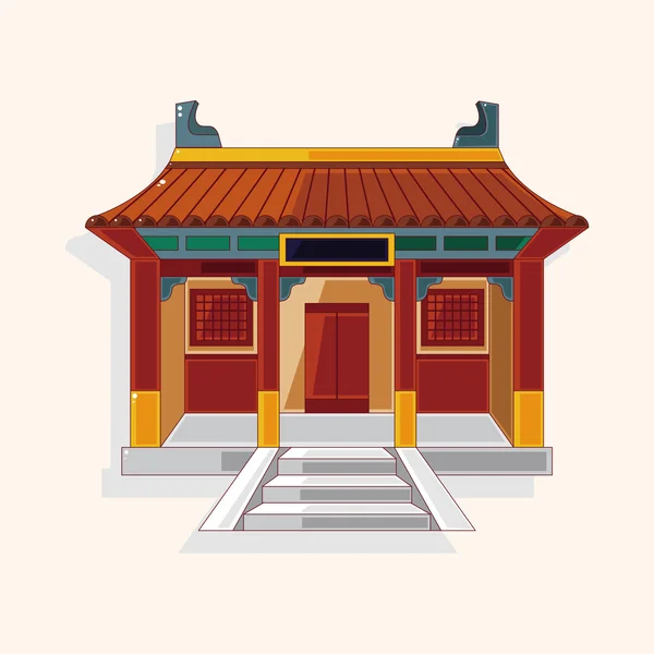 Éléments de thème bâtiment chinois — Image vectorielle