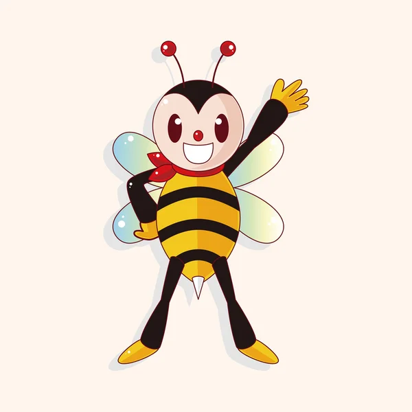 蜜蜂卡通主题元素 — 图库矢量图片