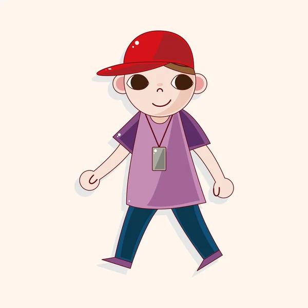 Hip hop danser thema-elementen — Stockvector