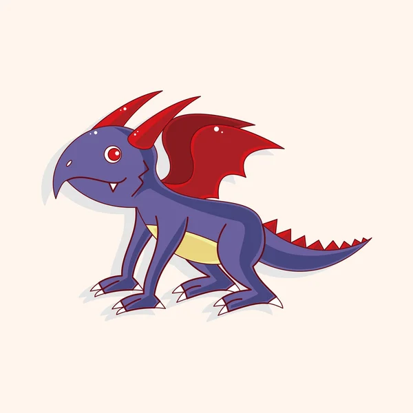 Dragón tema elementos — Vector de stock