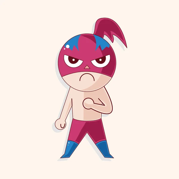 Elementos del tema luchador — Vector de stock