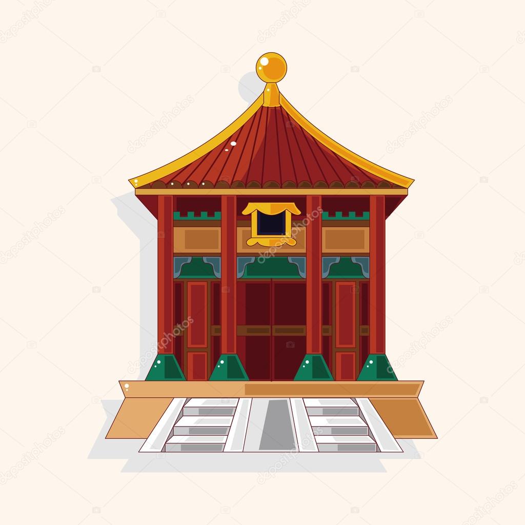 Chinese building theme elements