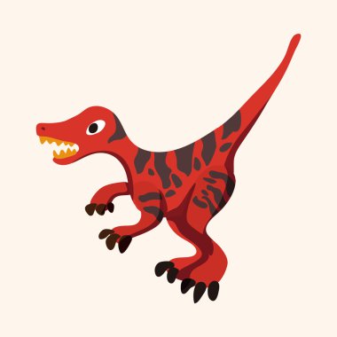 dinozor karikatür Tema öğeleri vektör, eps