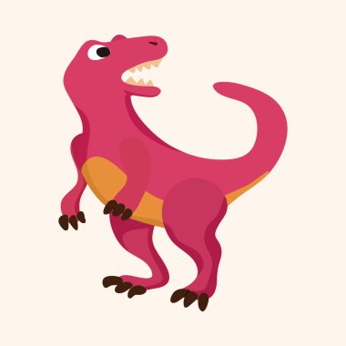 dinozor karikatür Tema öğeleri vektör, eps