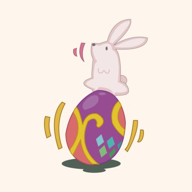 Paskalya tavşanı Tema eleman vektör, eps