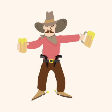 kovboy Tema öğeleri vektör, eps